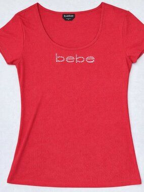 BEBE RED BLOUSE XL